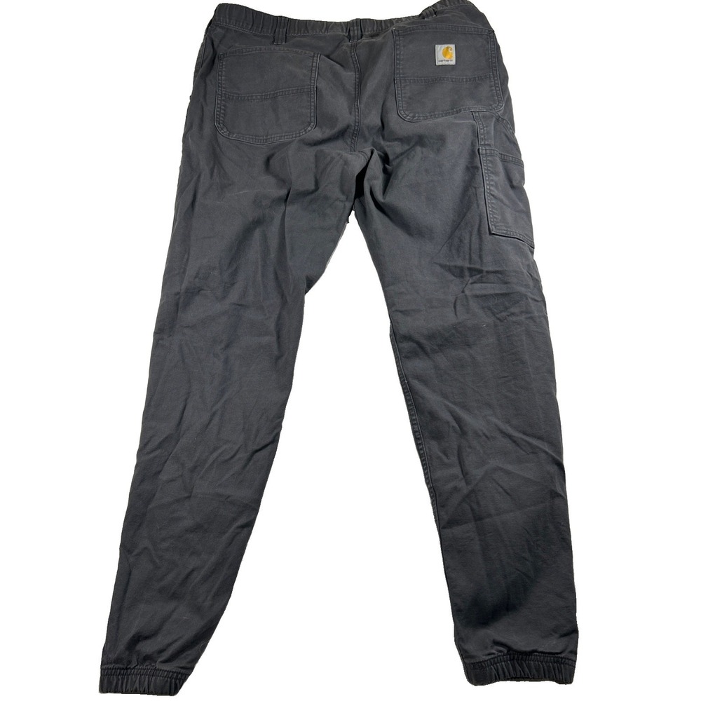Carhartt WIP Pants Mens 36 Tall Cargo Marshall Jogger Ripstop Gray Relaxed Fit